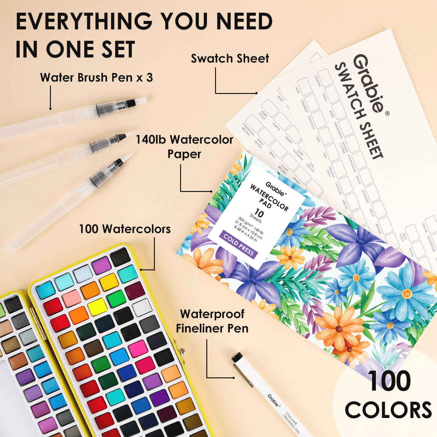Premium Watercolor Set of 100 - DIGS