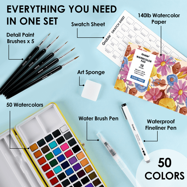 Premium Watercolor Set of 50 - DIGS