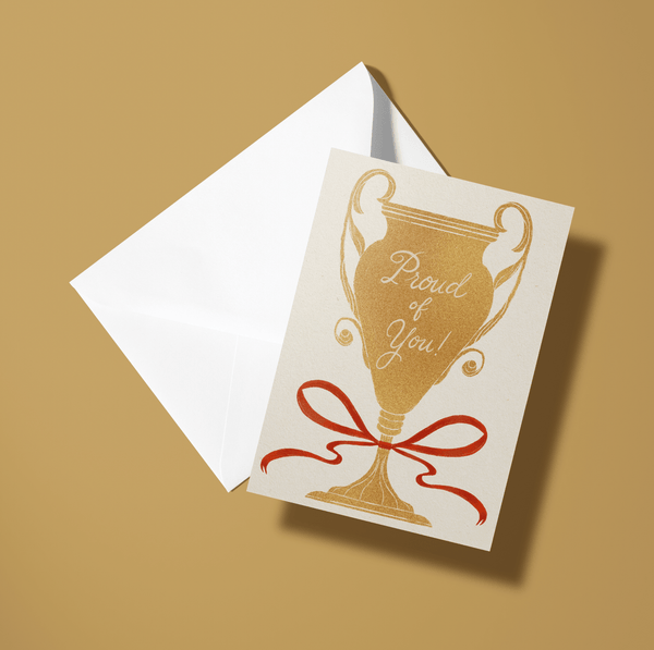 Proud of You Trophy Congrats Card - DIGS