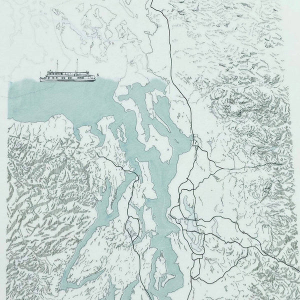 Puget Sound Map Postcard - DIGS
