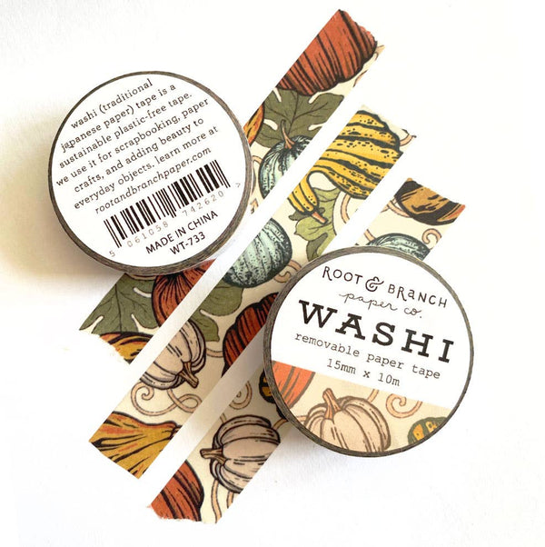 Pumpkin + Gourds Fall Washi Tape - DIGS