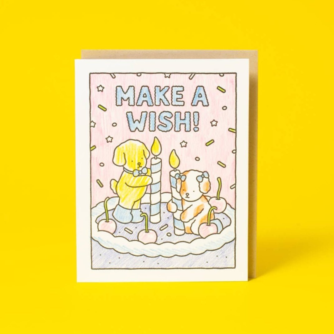 Puppies DIY Coloring Birthday Card - DIGS