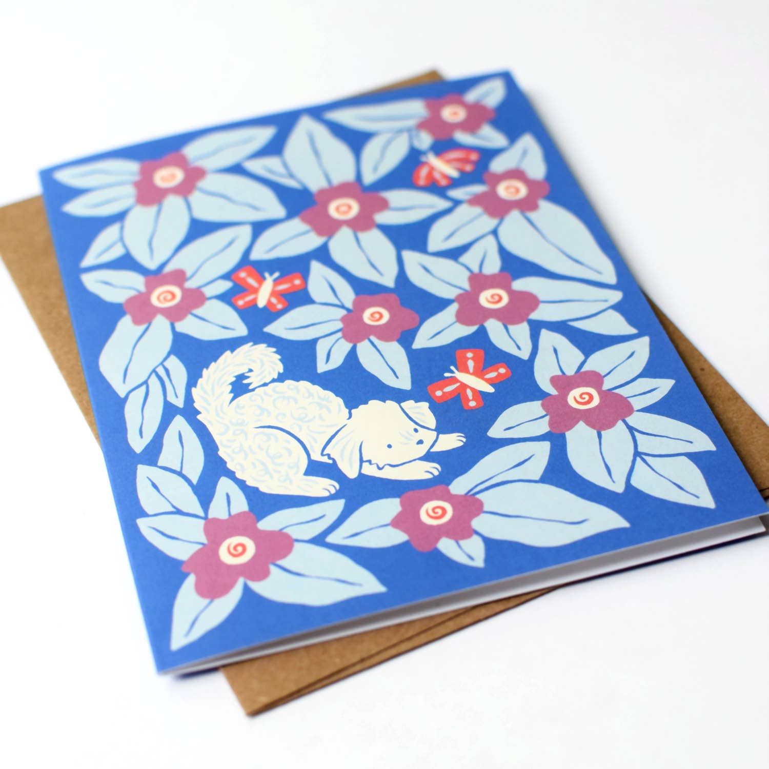 Puppy Blooms Just Because Card - DIGS