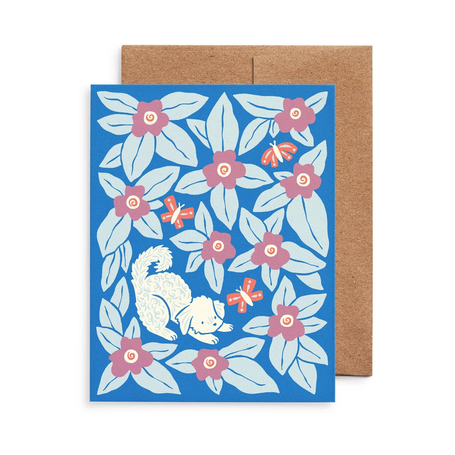 Puppy Blooms Just Because Card - DIGS