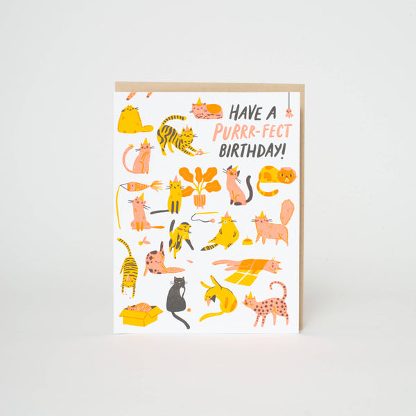 Purr - fect Cats Birthday Card - DIGS