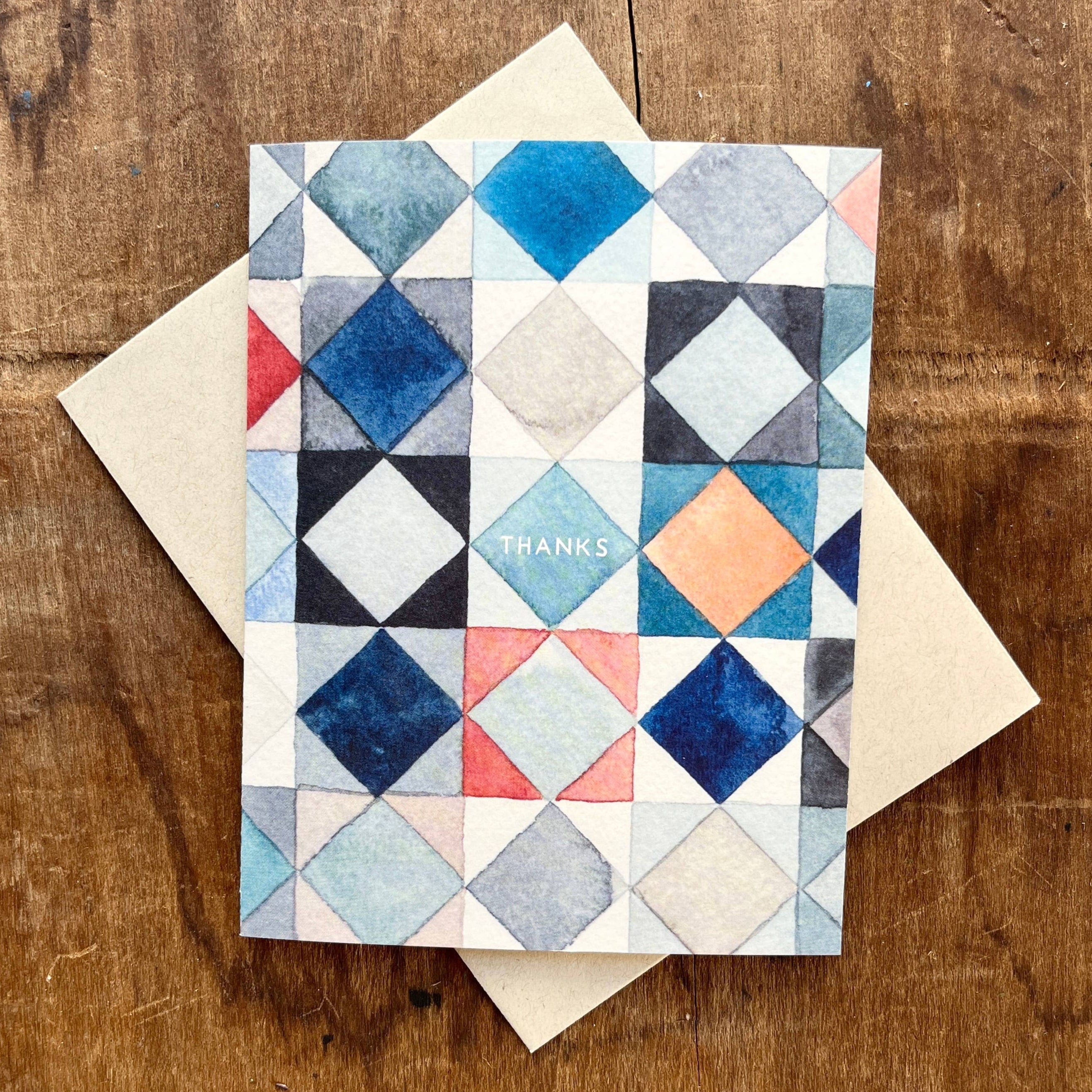 Quilt Squares Thank You Card - DIGS