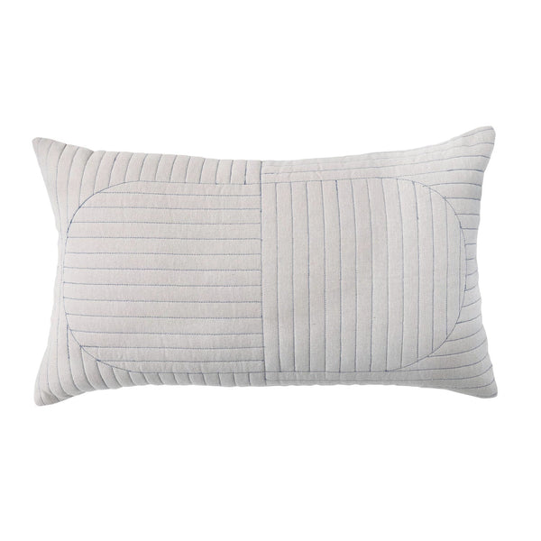 Quilted Chambray Lumbar Pillow - DIGS