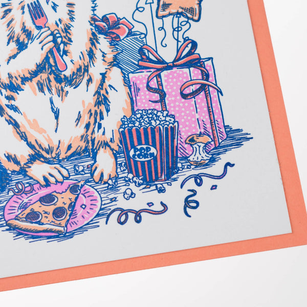 Raccoon Birthday Card - DIGS