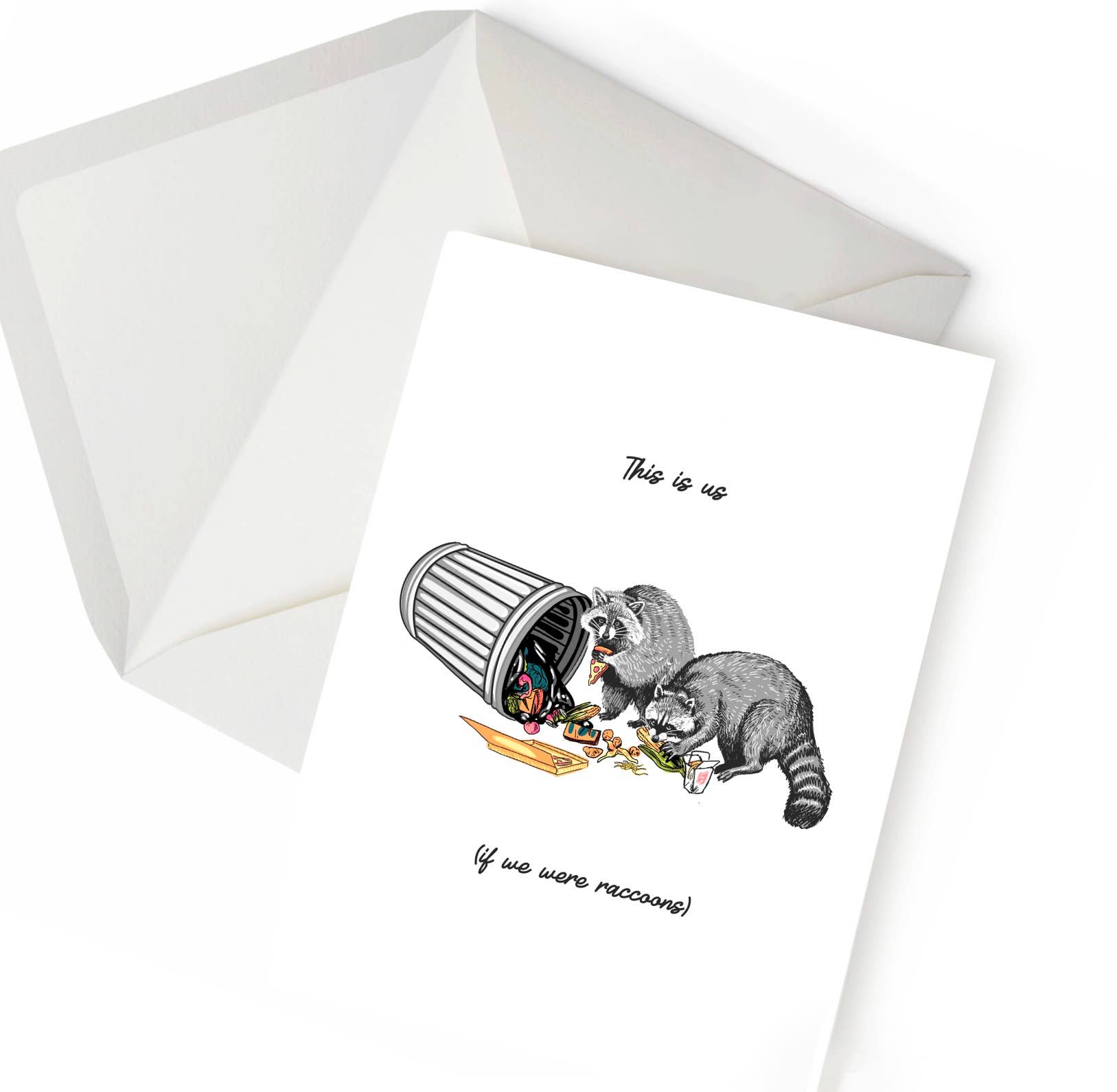 Raccoons in Trash Card - DIGS
