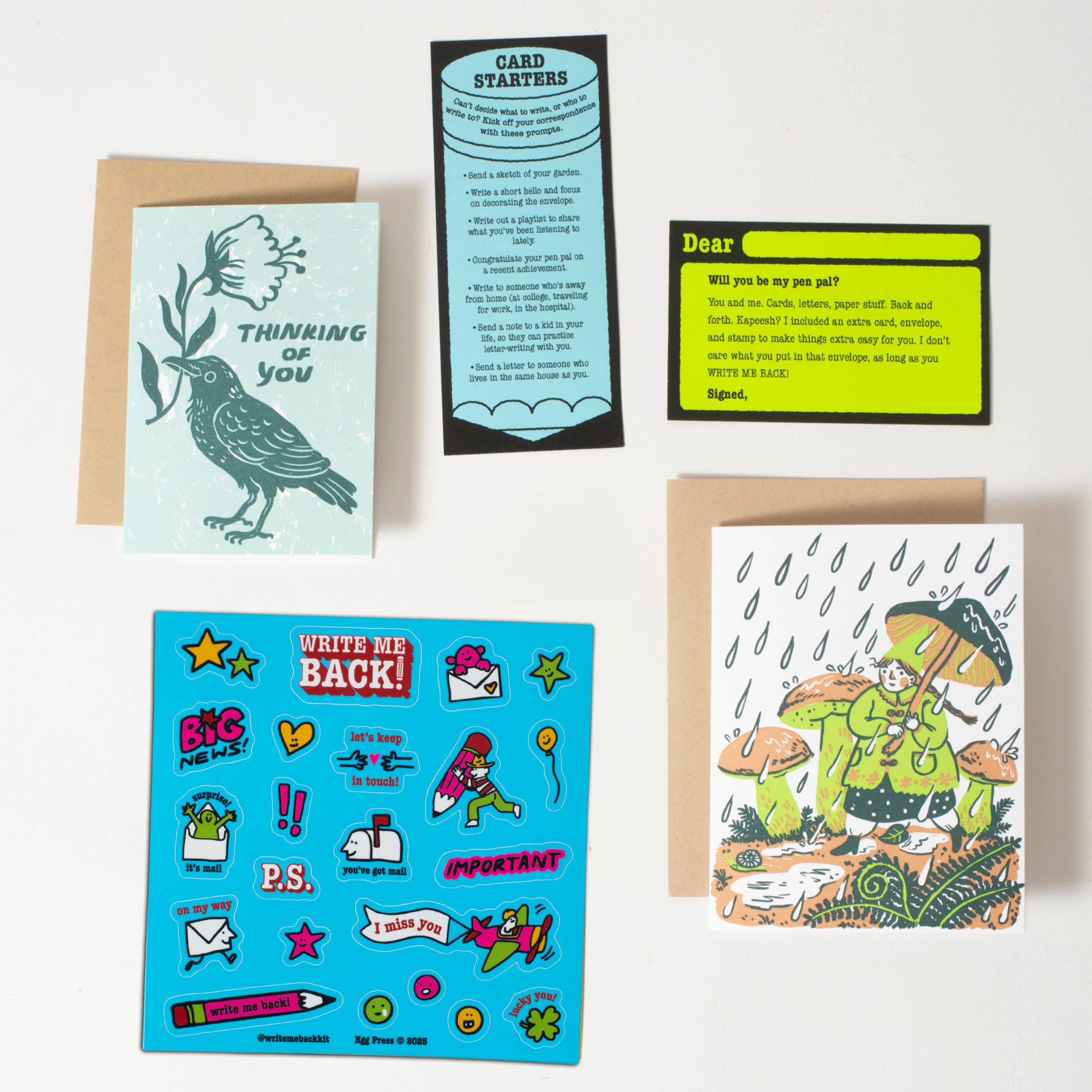Rain Walk + Crow Pen Pal Kit - DIGS