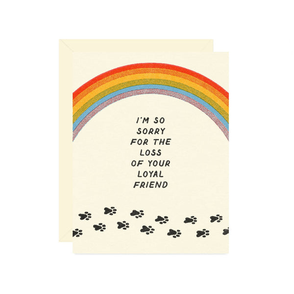 Rainbow Bridge Pet Sympathy Card - DIGS