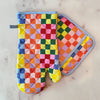 Rainbow Check Oven Mitt + Pot Holder - DIGS