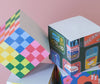 Rainbow Check Sticky Note Cube - DIGS
