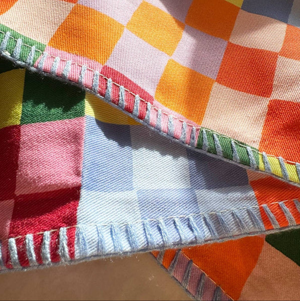 Rainbow Checks Tea Towel - DIGS