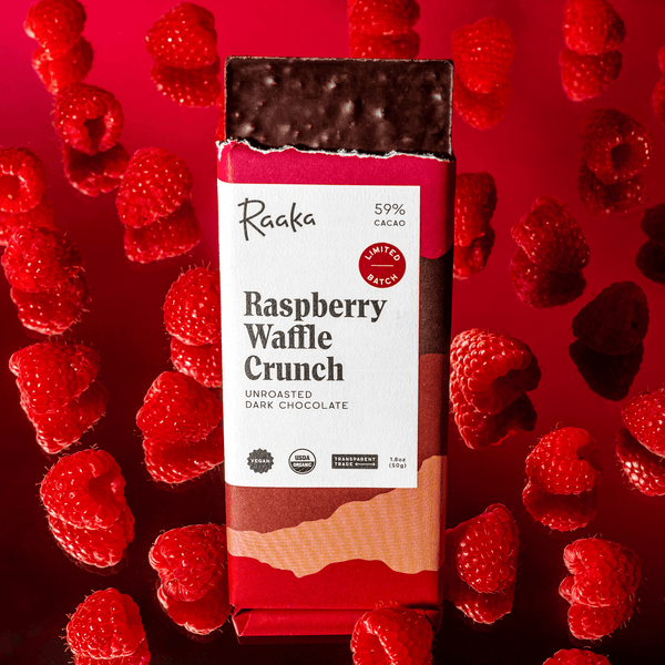 Raspberry Waffle Crunch Dark Chocolate Bar - DIGS