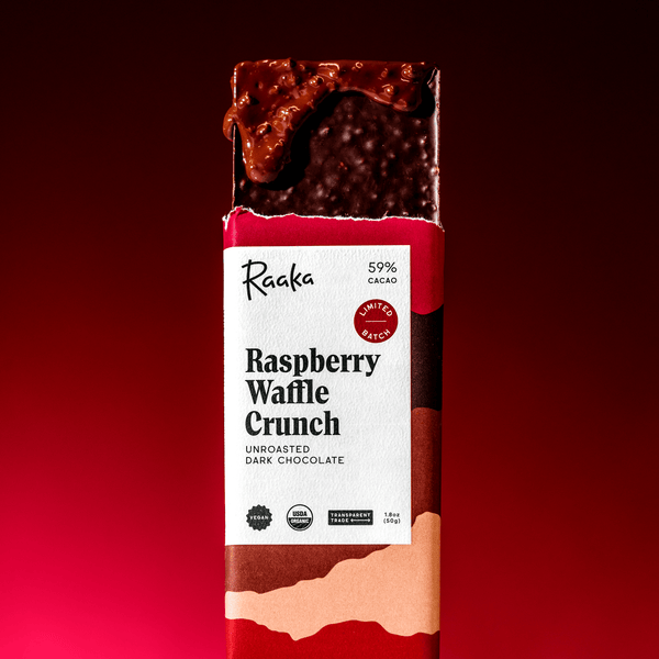 Raspberry Waffle Crunch Dark Chocolate Bar - DIGS