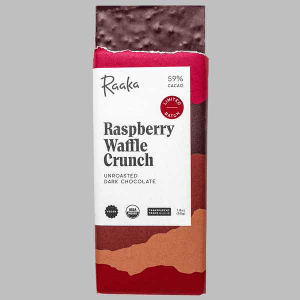 Raspberry Waffle Crunch Dark Chocolate Bar - DIGS