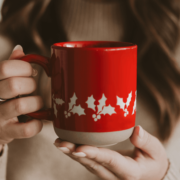 Red Holly Stoneware Mug - DIGS