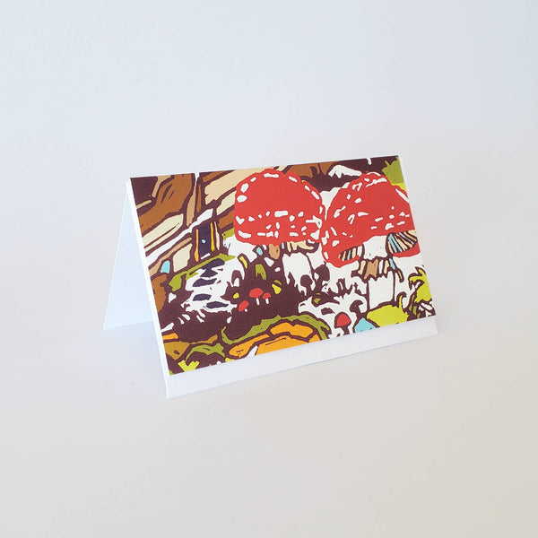 Red Mushroom Mini Note Card - DIGS