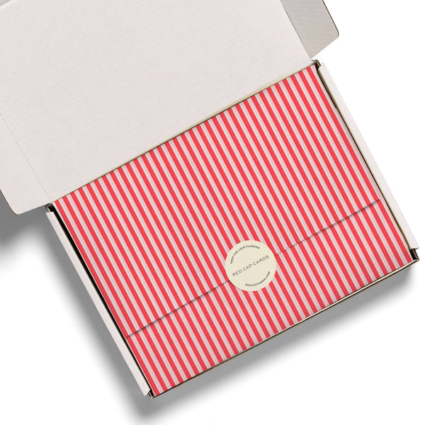 Red Pinstripes Tissue Paper - DIGS