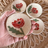 Red Poppy Sgraffito Tea Rest - DIGS