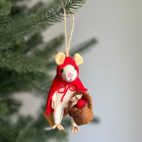 Red Riding Hood Mouse Ornament - DIGS