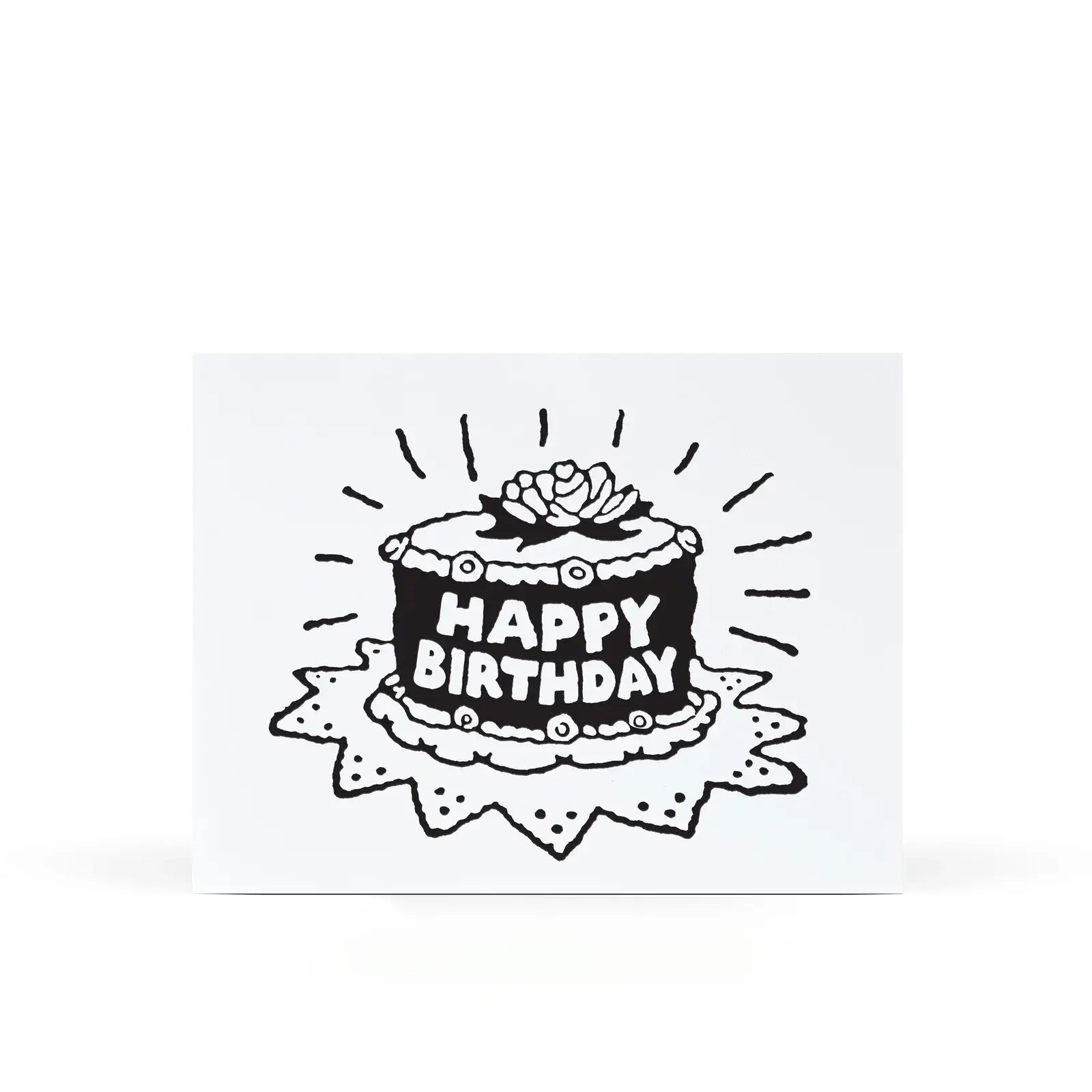 Retro Birthday Cake Card - DIGS
