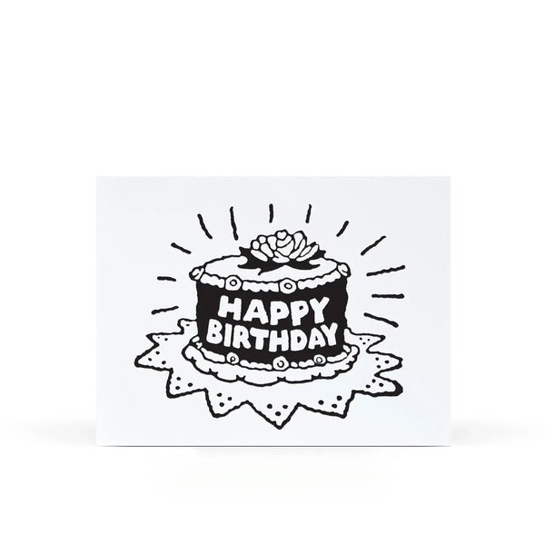 Retro Birthday Cake Card - DIGS