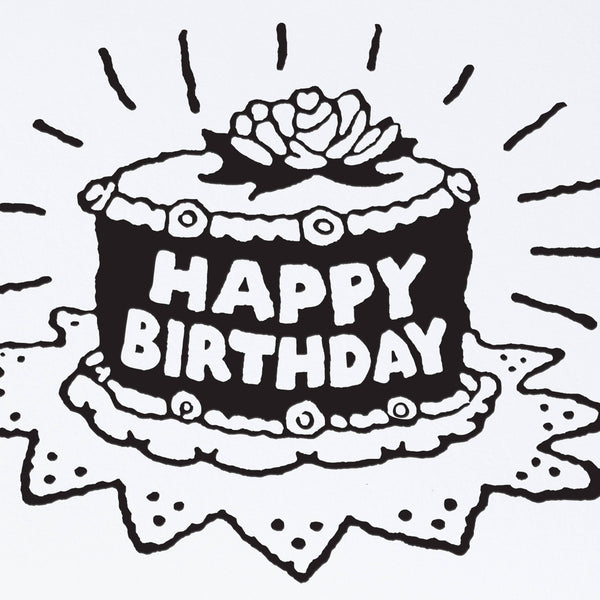 Retro Birthday Cake Card - DIGS