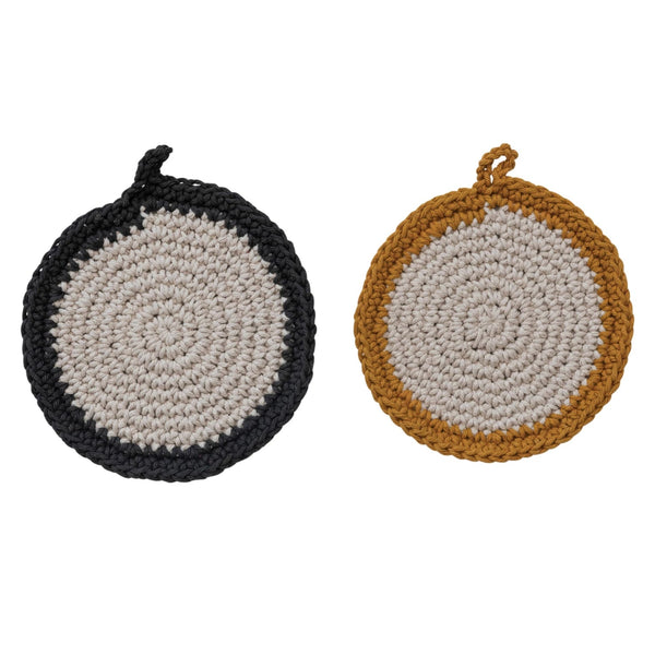 Round Crocheted Potholder - DIGS