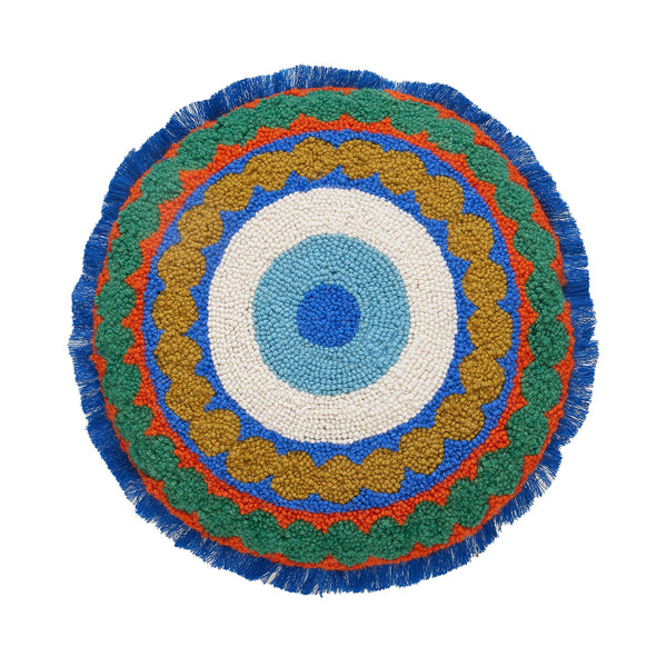 Round Eye w/Fringe Hook Pillow - DIGS