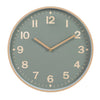 Round Green And Tan Wall Clock - DIGS