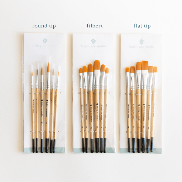 Round Tip Watercolor Brush Set - 6pc - DIGS