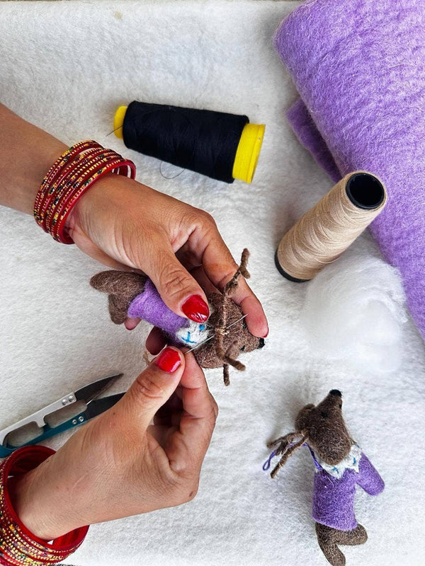 Rudy Dachshund Dog Felt Ornament - DIGS