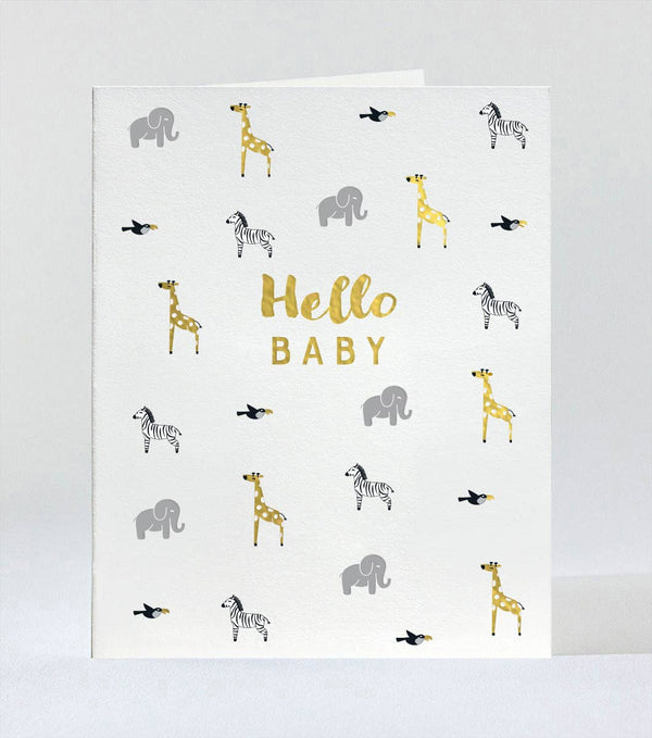 Safari Animals Baby Card - DIGS