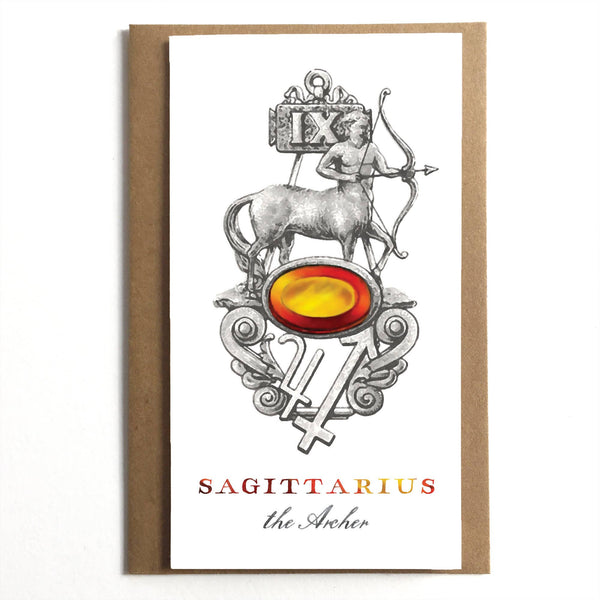 Sagittarius the Archer Zodiac Card - DIGS