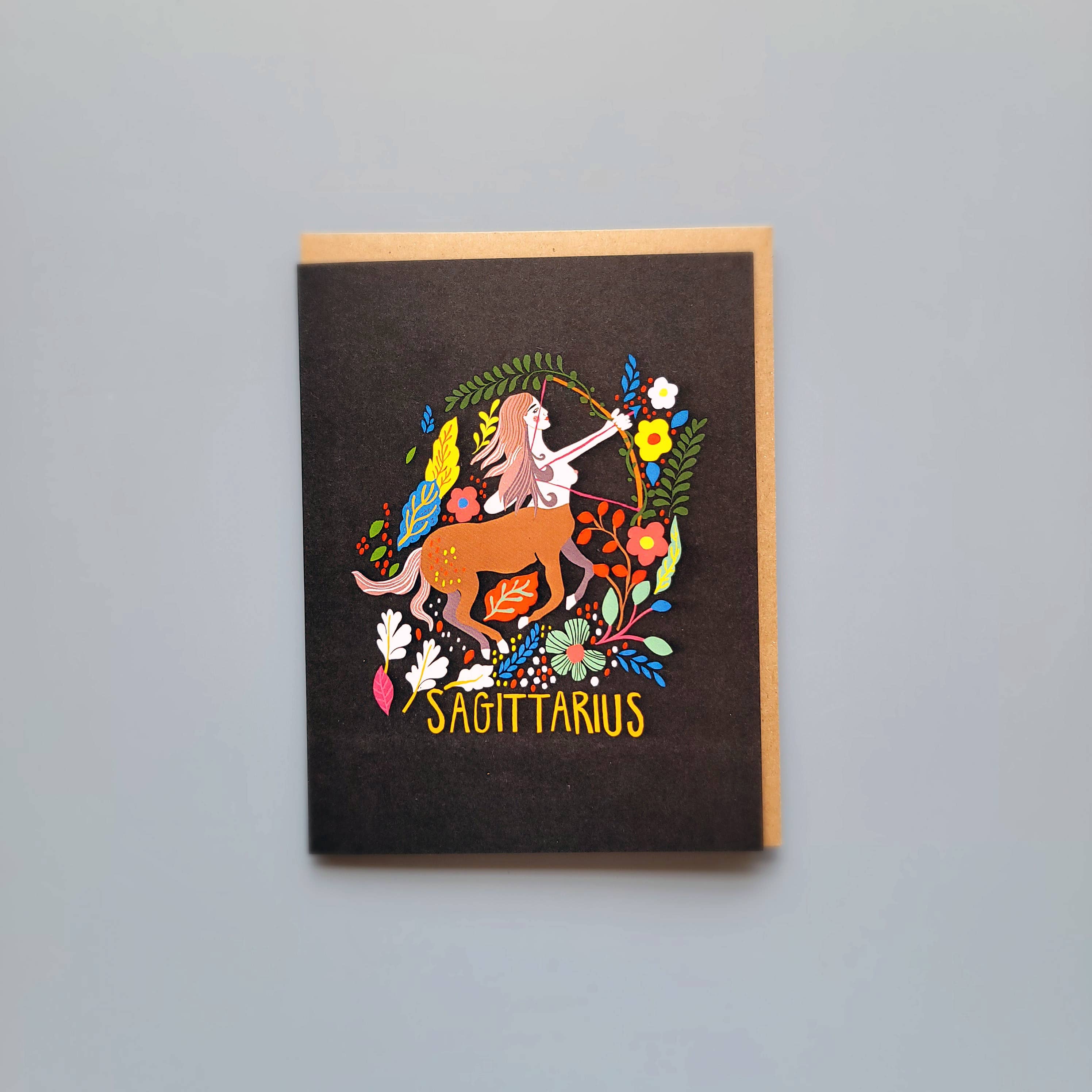 Sagittarius Zodiac Greeting Card - DIGS