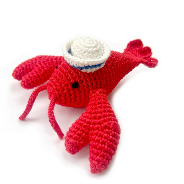 Sailor Lobster Crocheted Rattle - DIGS