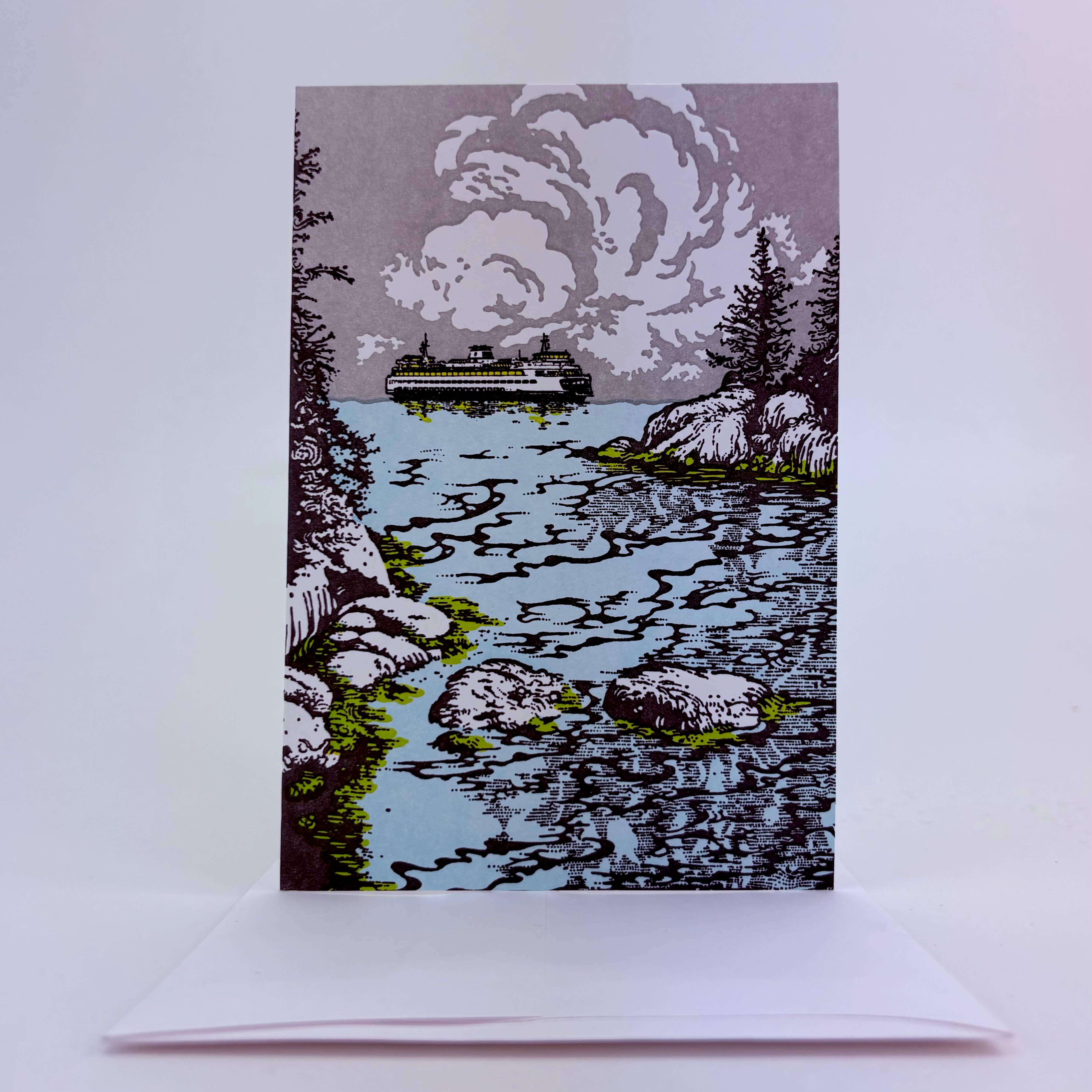 Salish Sea And Washington State Ferry Card - DIGS