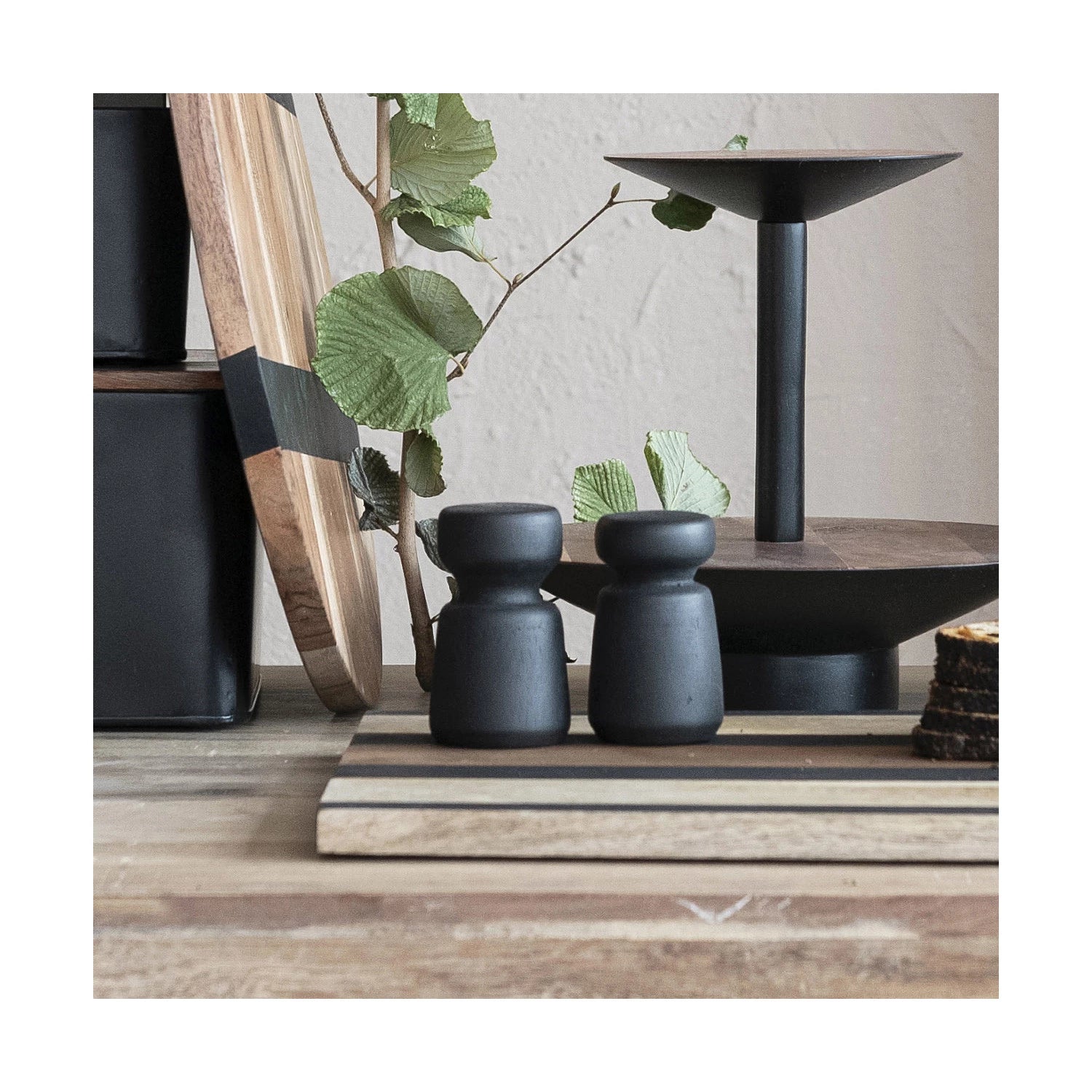 Salt & Pepper Shaker Set - Black Mango - DIGS