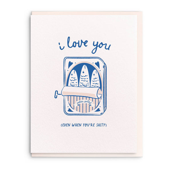 Salty Sardines Letterpress Love Card - DIGS