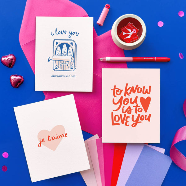 Salty Sardines Letterpress Love Card - DIGS