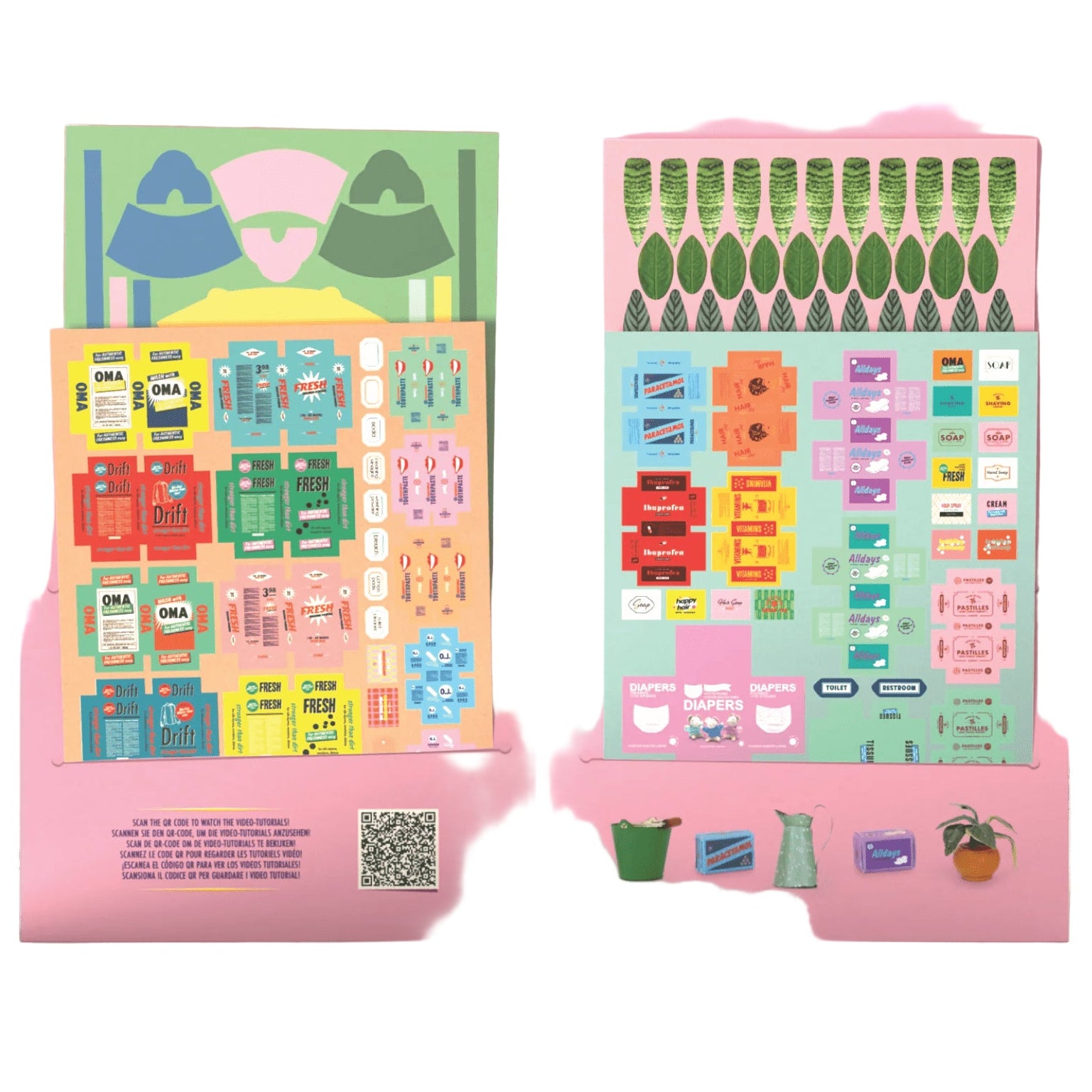 Sam & Julia's Mouse Mansion Die - Cut Prints: Bathroom Accessories - DIGS