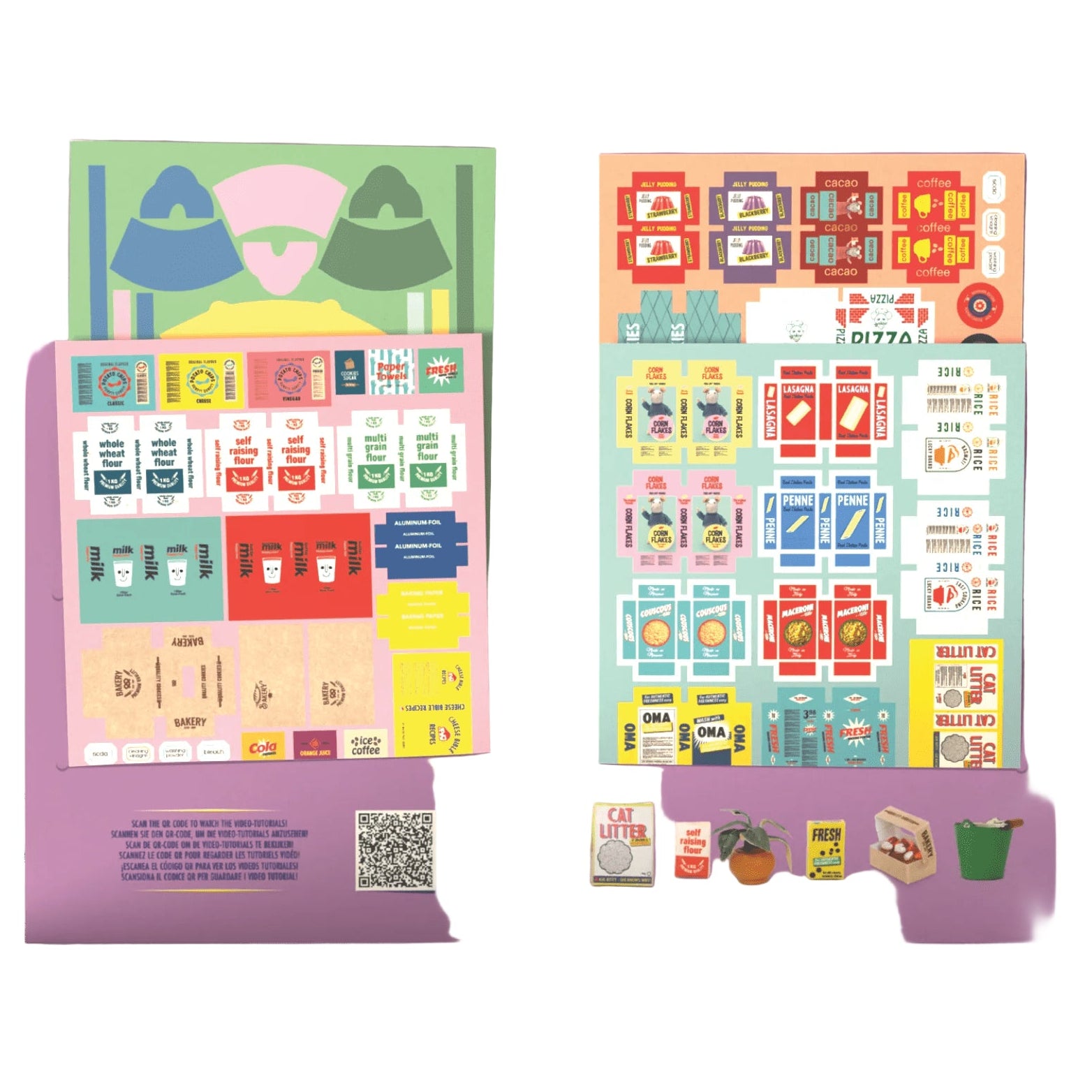 Sam & Julia's Mouse Mansion Die - Cut Prints: Kitchen Accessories - DIGS