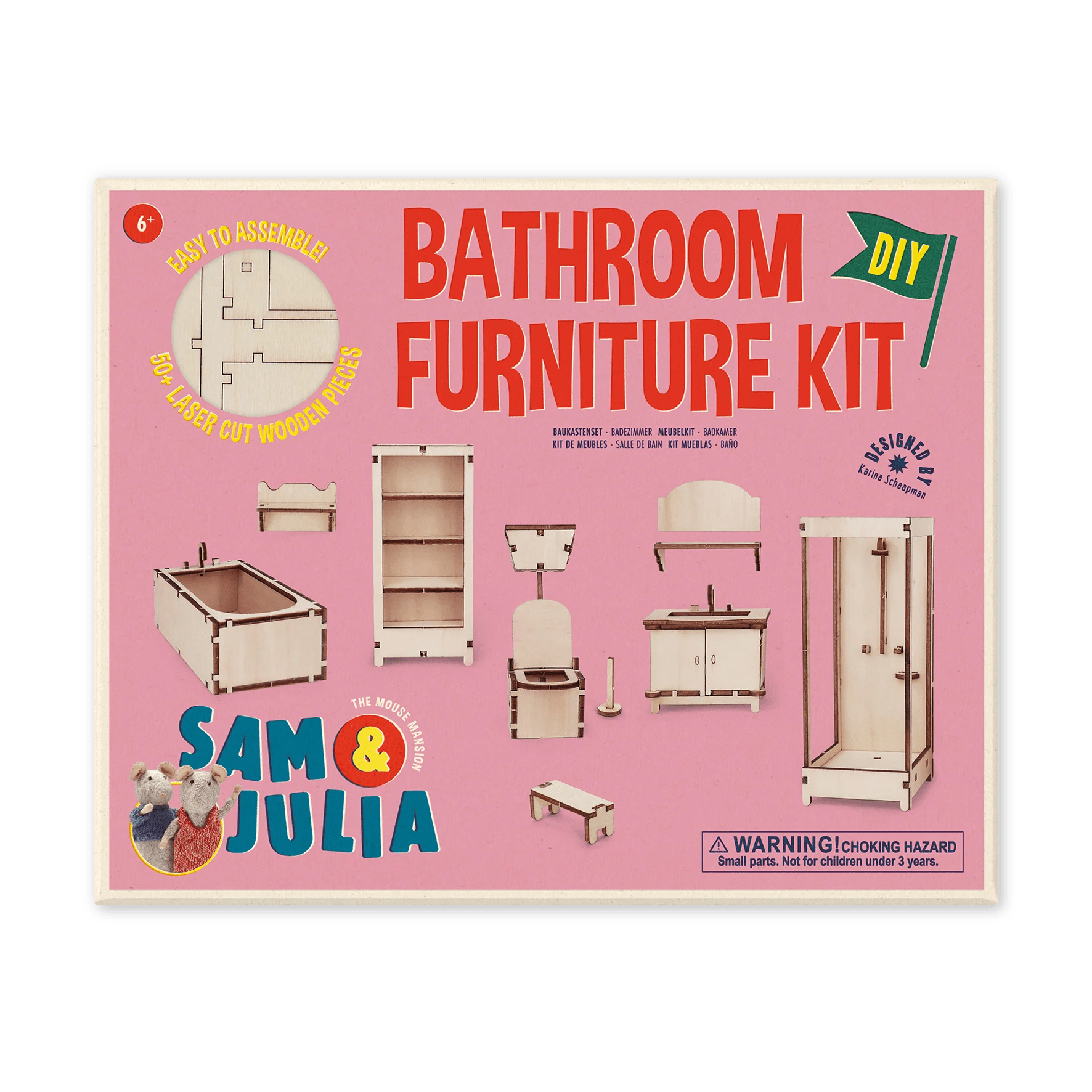 Sam & Julia's Mouse Mansion Furniture Kit: Bathroom - DIGS