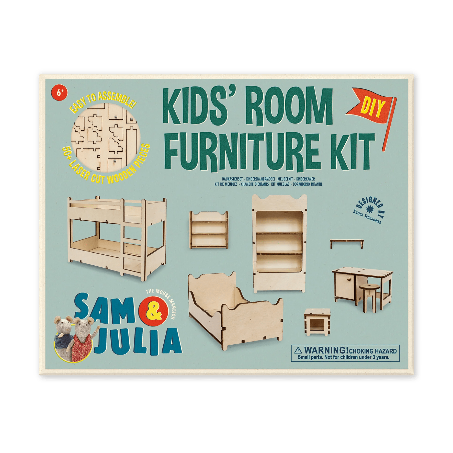 Sam & Julia's Mouse Mansion Furniture Kit: Kid's Room - DIGS