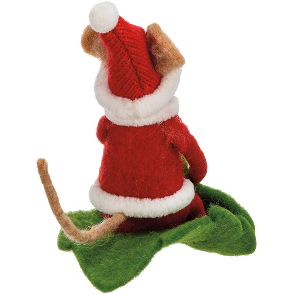 Santa Mouse Sledding Ornament - DIGS