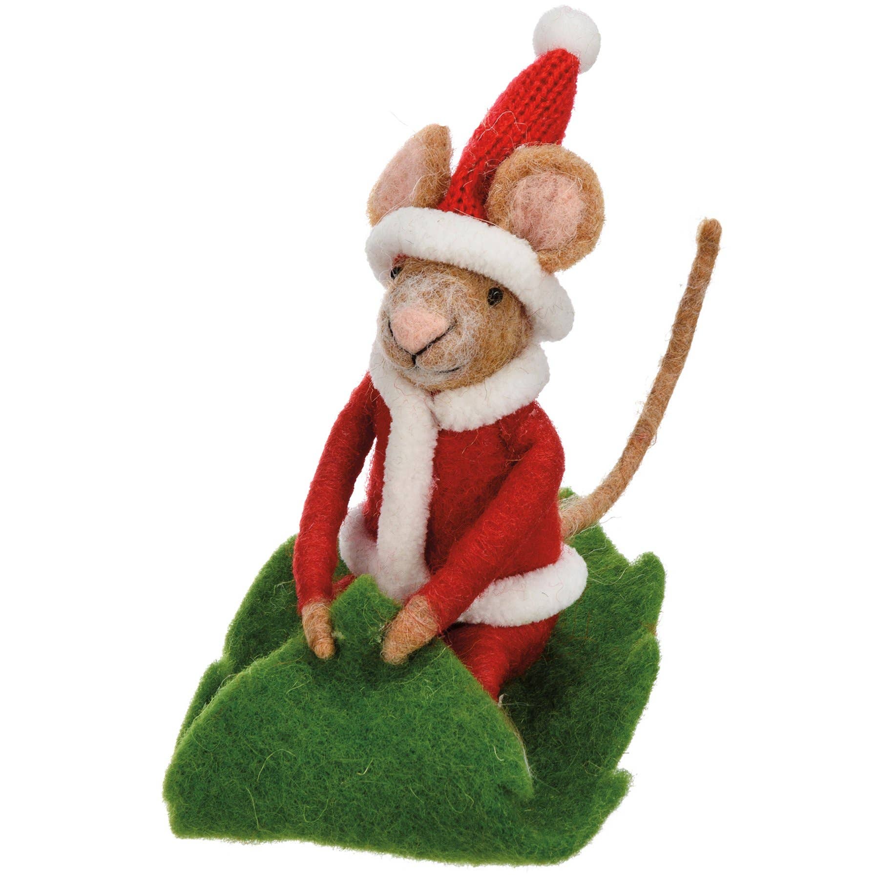 Santa Mouse Sledding Ornament - DIGS