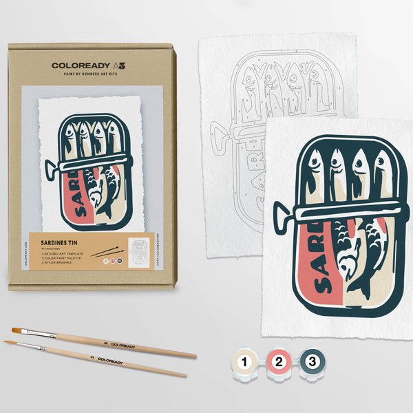 Sardine Tin Modern Paint By Numbers Kit - DIGS