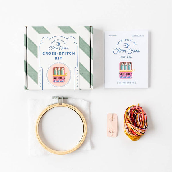 Sardines Mini Cross Stitch Kit - DIGS